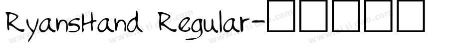 RyansHand Regular字体转换